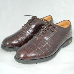 FootJoy Europa‎ Collection Womens Golf Shoes Brown Crocodile Leather Size 7.5